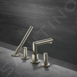 Axor Uno - 4-gats Badrandkraan Met Accessoires, Geborsteld Nikkel 45444820 -Badkamer Luxe 44b87e6b812f414a7efc0f48