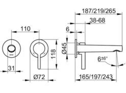 Keuco Edition 400 - Inbouw Wastafelkraan, 2-gats, Zwart Chroom Geborsteld 51516130202 -Badkamer Luxe 4517066cb25811f12c37096e 1