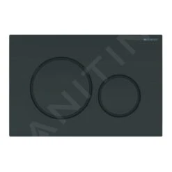 Geberit Sigma20 - Bedieningsplaat, Glanzend Zwart/mat Zwart Ring 115.882.DW.1IIJ3
