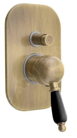 Sapho Kirké Black - Inbouwkraan Voor 2 Uitgangen, Met Inbouwdeel, Chroom KI42NB