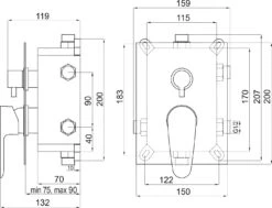 Novaservis Titania Smart - Inbouwkraan Voor 3 Functies Met Binnenwerk, Chroom BOX98051RX,0 -Badkamer Luxe 467ac731e9cbcfac39ffe9c9