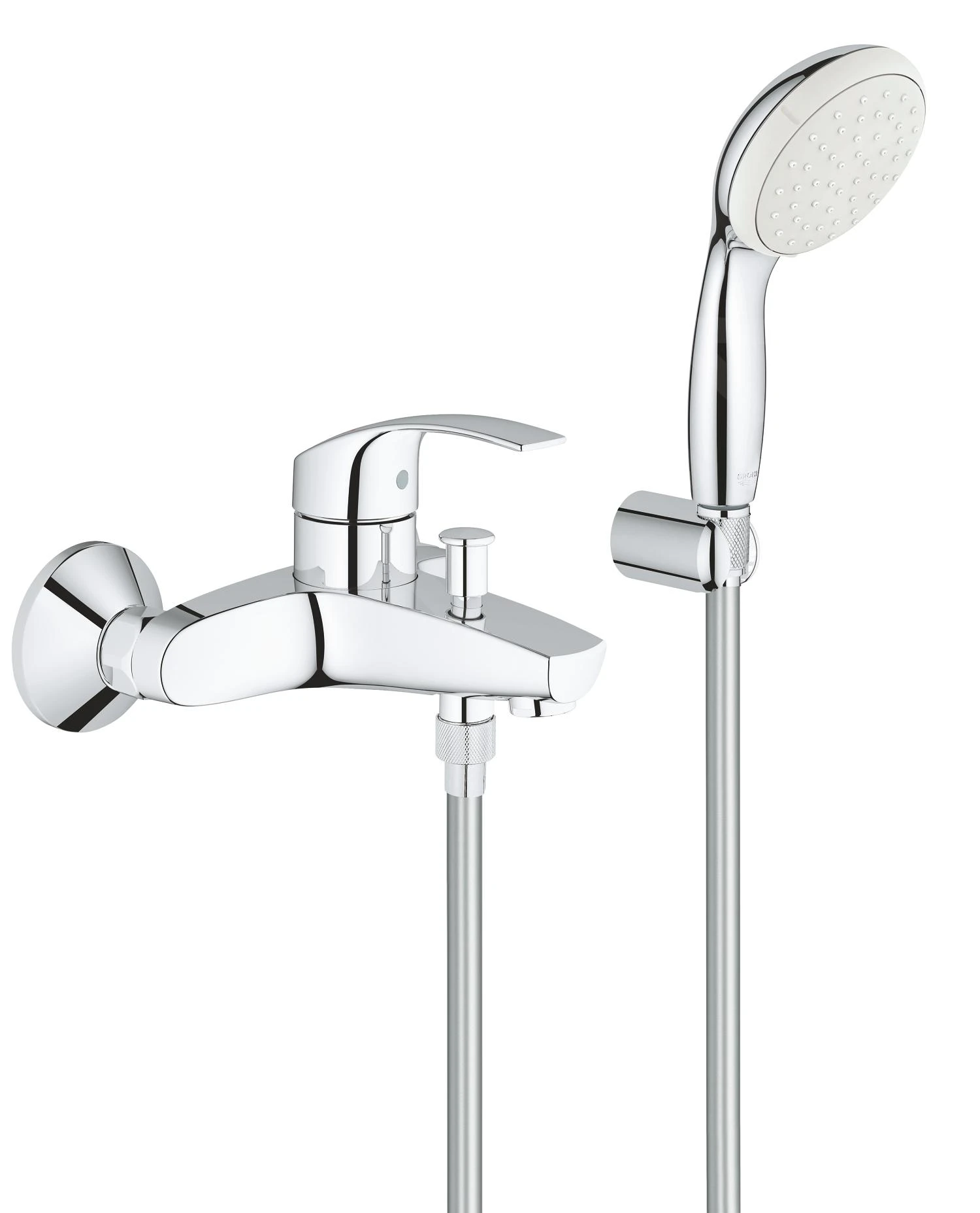 Grohe Eurosmart - Badkraan Met Handdouche, Chroom 3330220A 1 Grohe Eurosmart - Badkraan Met Handdouche, Chroom 3330220A