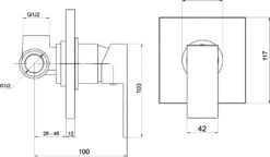 Novaservis Nobless Edge - Inbouwkraan Met Inbouwdeel, Chroom 36050,0 -Badkamer Luxe 476e34334a14ee5a46552208