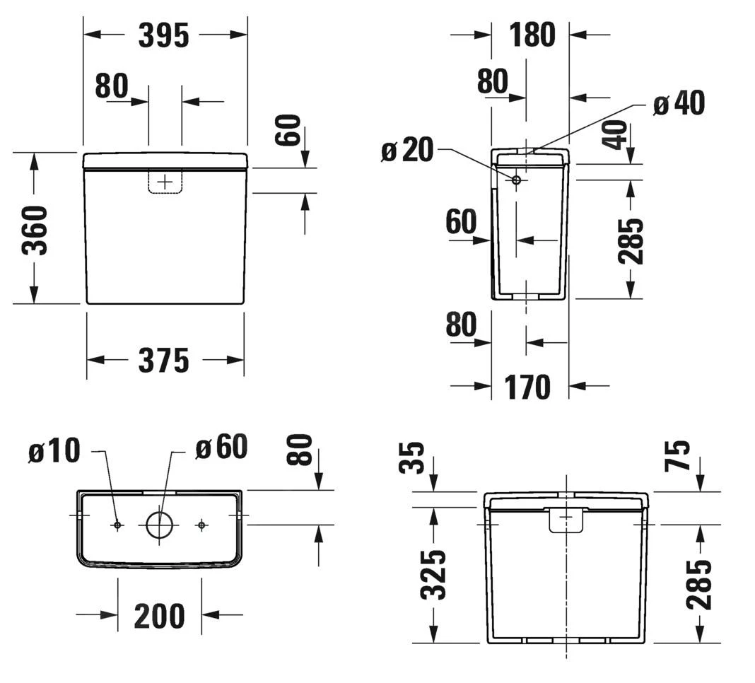 Duravit D-Neo - Stortbak 395x180 Mm, Zijaansluiting, Met WonderGliss, Wit 09440000851 2 Duravit D-Neo - Stortbak 395x180 Mm, Zijaansluiting, Met WonderGliss, Wit 09440000851 - Afbeelding 2