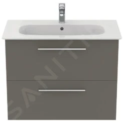 Ideal Standard I.Life A - Wastafelonderkast, 800x440x630 Mm, 2 Laden, Mat Kwartsgrijs T5256NG -Badkamer Luxe 47ef976f21da0da285ea6ba4