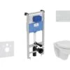 Ideal Standard ProSys - Toiletset- Inbouwreservoir, Closet, WC-zitting Eurovit, Oleas M1 Bedieningsplaat, Rimless, SoftClose, Wit ProSys120M SP52
