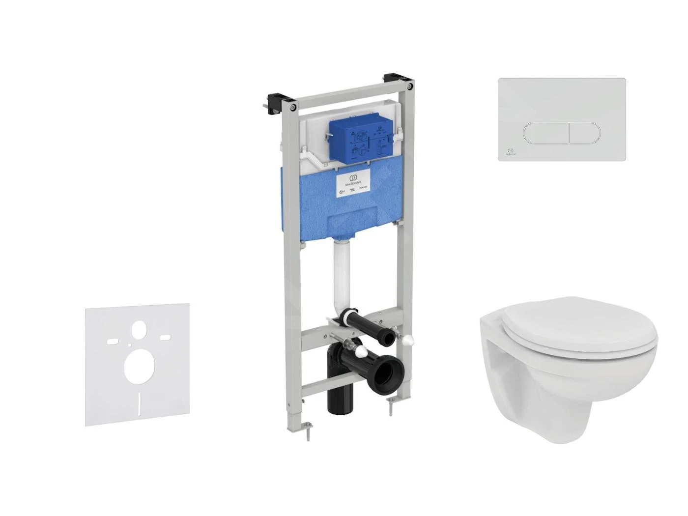Ideal Standard ProSys - Toiletset- Inbouwreservoir, Closet, WC-zitting Eurovit, Oleas M1 Bedieningsplaat, Rimless, SoftClose, Wit ProSys120M SP52 1 Ideal Standard ProSys - Toiletset- Inbouwreservoir, Closet, WC-zitting Eurovit, Oleas M1 Bedieningsplaat, Rimless, SoftClose, Wit ProSys120M SP52