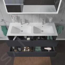 Duravit L-Cube - Wastafelonderkast 550x1290x481 Mm, 4 Laden, Grafiet Mat LC625904949 13 Duravit L-Cube - Wastafelonderkast 550x1290x481 Mm, 4 Laden, Grafiet Mat LC625904949 -Badkamer Luxe 48fcd2b24fe961f428163a6d