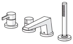 Hansa Loft - Badrandkraan, 4-gats Installatie, Chroom 57752473 5 Hansa Loft - Badrandkraan, 4-gats Installatie, Chroom 57752473 -Badkamer Luxe 492ab3aec93231982a71cd98