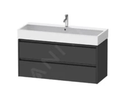 Duravit Ketho.2 - Wastafelkast 549x1184x460 Mm, 2 Laden, Grafiet Mat K25279049490000