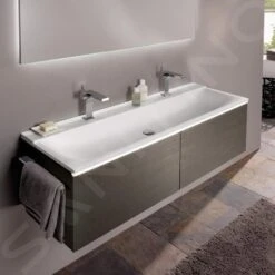 Geberit Xeno 2 - Wastafelonderkast Varicor 1400 Mm Met LED Verlichting En 2 Laden, Grijs 500.348.43.1 -Badkamer Luxe 497d01f5883c7987fb4822fe 1