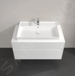 Villeroy & Boch Collaro - Wastafelonderkast, 1000x548x500 Mm, 2 Laden, Glossy White C02000DH -Badkamer Luxe 49cdc558622509f7c58af14a