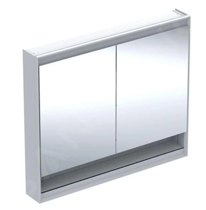 Geberit ONE - Spiegelkast Met LED-verlichting, 1050x900x150 Mm, 2 Deuren, Met Nis, Aluminium 505.834.00.1 1 Geberit ONE - Spiegelkast Met LED-verlichting, 1050x900x150 Mm, 2 Deuren, Met Nis, Aluminium 505.834.00.1
