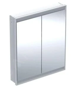 Geberit ONE - Spiegelkast Met LED-verlichting, 750x900x150 Mm, 2 Deuren, Inbouw, Wit 505.802.00.2