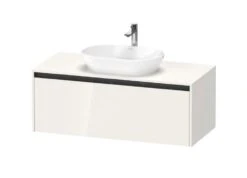 Duravit Ketho.2 - Wastafelonderkast Met Uitsparing 459x1200x550 Mm, 1 Lade, Glanzend Wit K24887022220000