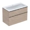 Geberit ICon - Wastafelkast Met Wastafel, 90x48x63 Cm, 2 Laden, Eiken 502.337.JH.1