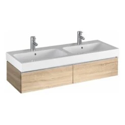 Geberit ICon - Onderkast Voor Dubbele Wastafel Met 2 Laden 1200 Mm, Eikenkhout 841222000 -Badkamer Luxe 4cbe208da93015d7087c76d3