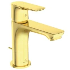 Ideal Standard Connect Air - Slim Wastafelkraan Met Waste, BlueStart, Brushed Gold A7008A2