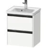 Duravit Ketho.2 - Wastafelkast 549x484x375 Mm, 2 Laden, Mat Wit K25280018180000