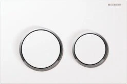 Geberit Omega20 - Bedieningsplaat, Wit/glanzend Chroom 115.085.KJ.1