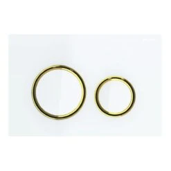 Geberit Sigma21 - Bedieningsplaat, Dual Flush Spoeling, Wit/mesing 115.652.SI.1