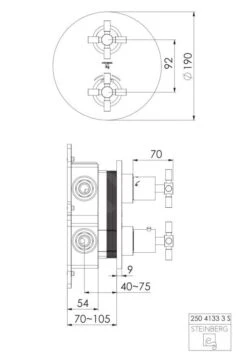 Steinberg 250 - Inbouw Thermostatische Kraan Voor 2 Functies, Chroom 250 4133 3 4 Steinberg 250 - Inbouw Thermostatische Kraan Voor 2 Functies, Chroom 250 4133 3 -Badkamer Luxe 4ef3ce675148ee7f9787fa93