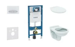 Geberit Duofix - Set Voorwandinstallatie, Closet Alpha Met WC-zitting, Bedieningspaneel Sigma50, Alpine Wit 111.300.00.5 NR8
