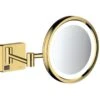 Hansgrohe AddStoris - Make-up Spiegel Wandmontage Met LED-verlichting, Gepolijst Goud 41790990