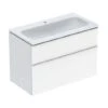 Geberit ICon - Wastafelkast Met Wastafel, 90x48x63 Cm, 2 Laden, Glanzend Wit 502.337.01.1