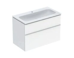 Geberit ICon - Wastafelkast Met Wastafel, 90x48x63 Cm, 2 Laden, Glanzend Wit 502.337.01.1
