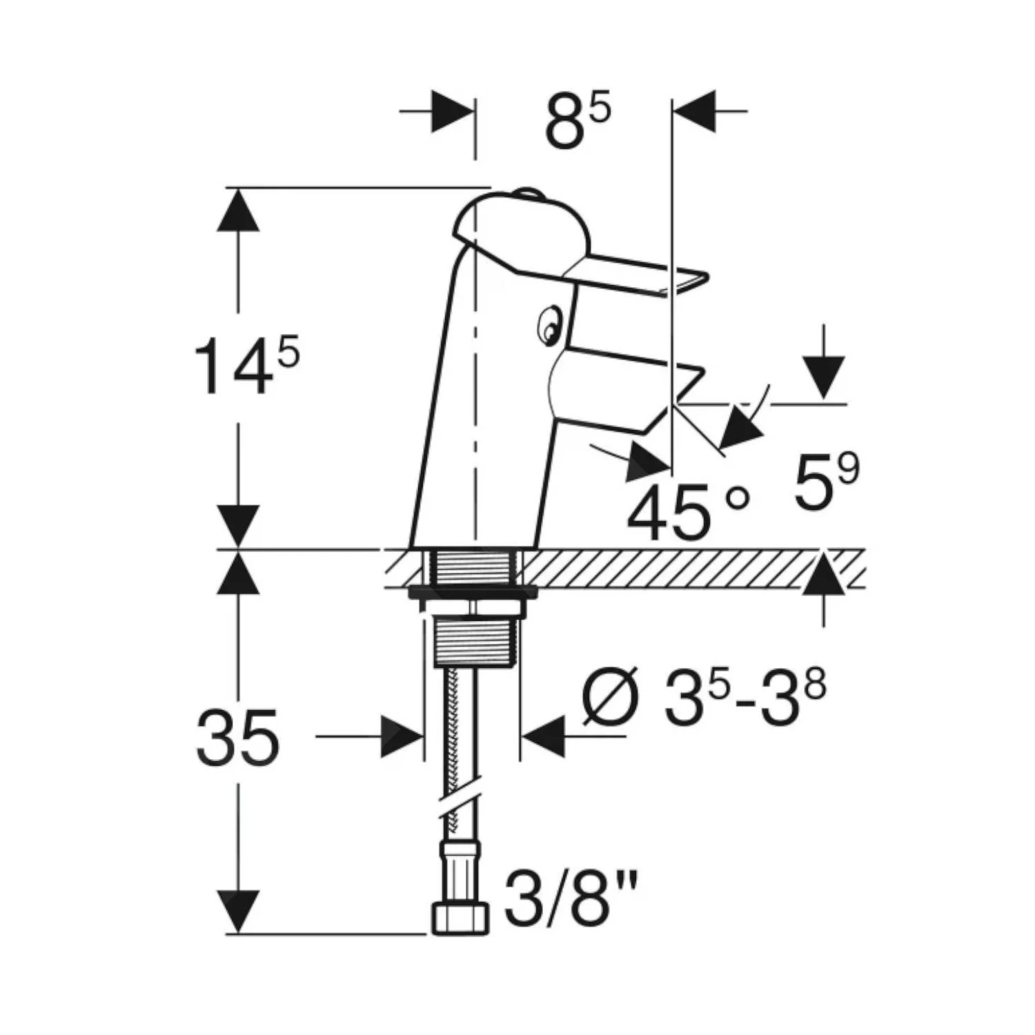 Geberit Bambini - Wastafelkraan, Voor Kinderen, Meerkleurig 571600000 2 Geberit Bambini - Wastafelkraan, Voor Kinderen, Meerkleurig 571600000 - Afbeelding 2