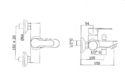 Paffoni Blu - Badkraan Met Handdouche Set, Chroom BLU023CR 4 Paffoni Blu - Badkraan Met Handdouche Set, Chroom BLU023CR -Badkamer Luxe 512f53430938573309ec3005