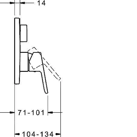 Hansa Primo - Inbouw Badkraan, Met Omstelkraan Voor 2 Functies, Chroom 89903003 2 Hansa Primo - Inbouw Badkraan, Met Omstelkraan Voor 2 Functies, Chroom 89903003 - Afbeelding 2