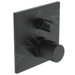 Ideal Standard CeraTherm - Thermostatische Kraan C100 Voor 2 Uitgangen Inbouw, Zwart A7523XG