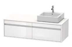 Duravit Ketho - Wastafelonderkast 426x1400x550 Mm, Rechts, 2 Laden, Glanzend Wit KT6697R2222