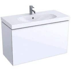 Geberit Acanto - Wastafelonderkast 900 Mm, Glanzend Wit 500.616.01.2