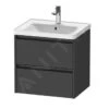Duravit Ketho.2 - Wastafelkast 549x584x455 Mm, 2 Laden, Grafiet Mat K25281049490000