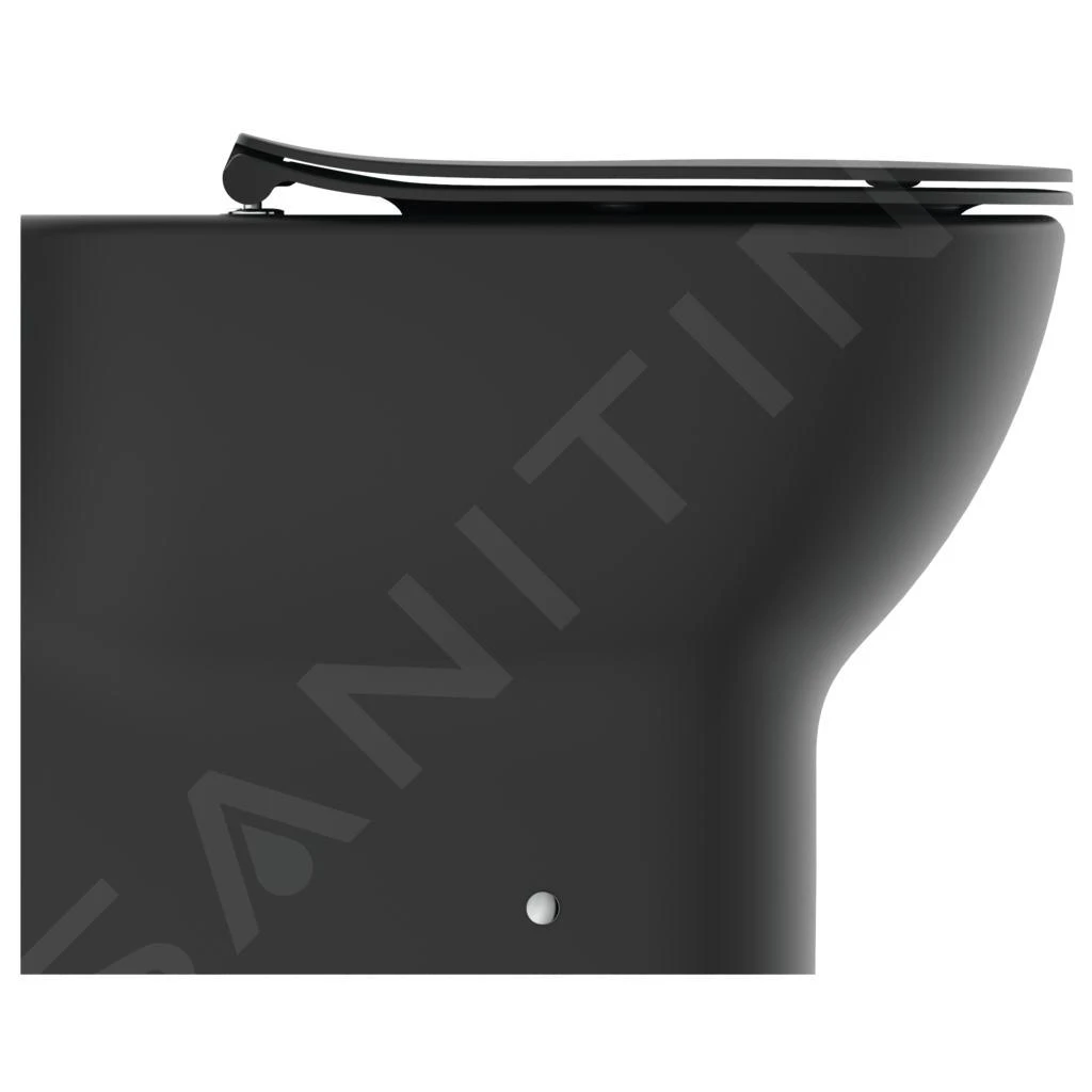 Ideal Standard Tesi - Staand Toilet Met Soft-Close Wc Bril, Horizontale Afvoer, AquaBlade, Zwart T3536V3 5 Ideal Standard Tesi - Staand Toilet Met Soft-Close Wc Bril, Horizontale Afvoer, AquaBlade, Zwart T3536V3 - Afbeelding 5