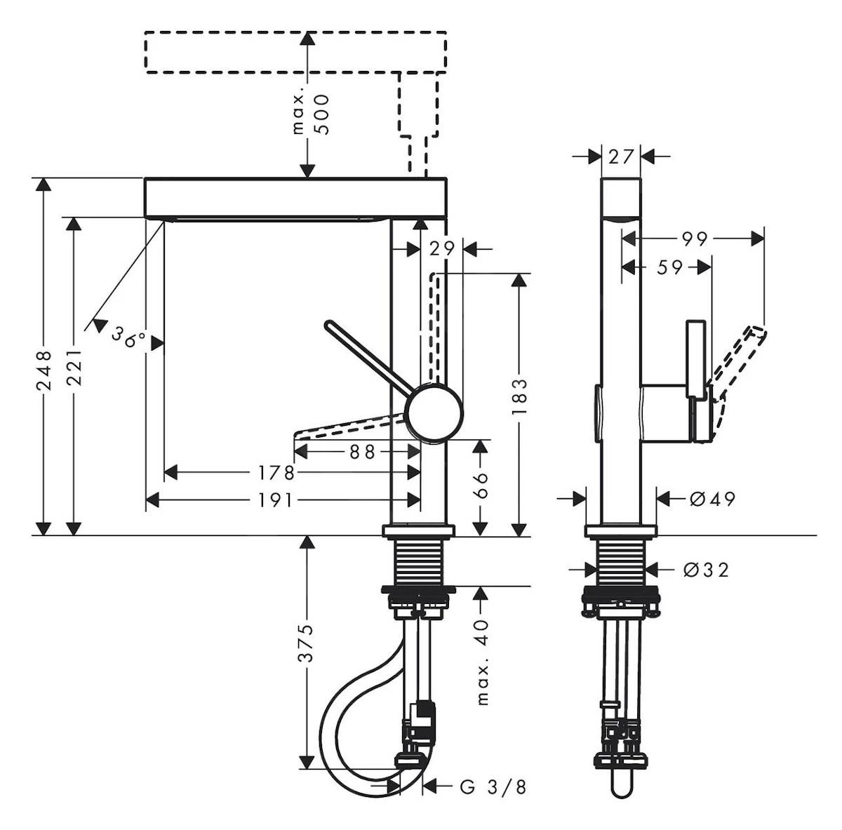 Hansgrohe Finoris - Wastafelkraan 230, Incl. Push-Open Afvoer En Uittrekbare Douche, EcoSmart, Mat Wit 76063700 2 Hansgrohe Finoris - Wastafelkraan 230, Incl. Push-Open Afvoer En Uittrekbare Douche, EcoSmart, Mat Wit 76063700 - Afbeelding 2