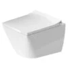 Duravit Viu - Wandtoilet Compact, Rimless, DuraFix, Met WonderGliss, Alpine Wit 25730900001