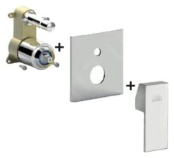 Paffoni West - Inbouwkraan Voor 2 Uitgangen, Chroom WSBOX015CR