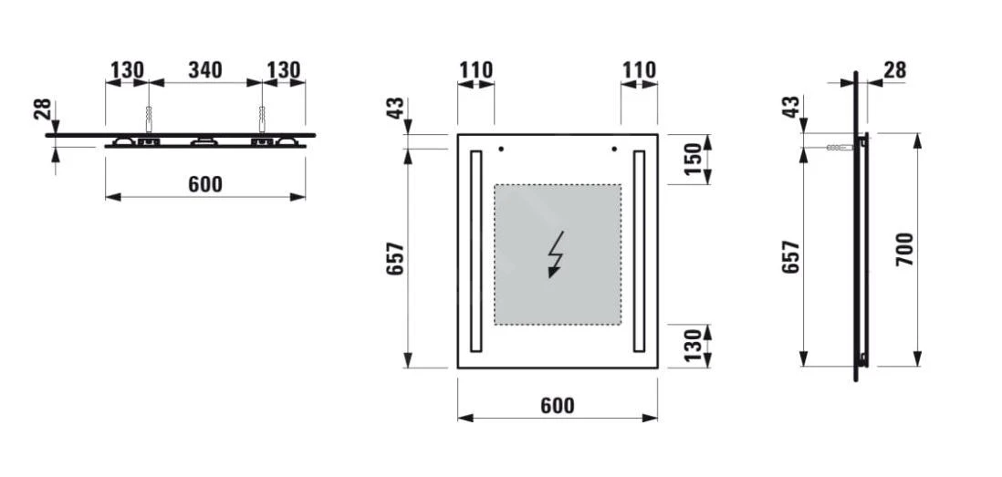 Laufen Lani - Spiegel Met LED-verlichting, 60x70 Cm H4038521121441 2 Laufen Lani - Spiegel Met LED-verlichting, 60x70 Cm H4038521121441 - Afbeelding 2
