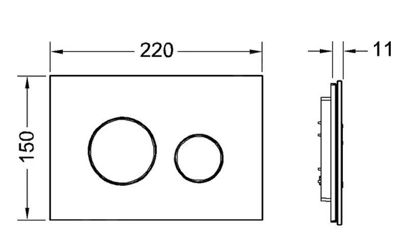 Tece TECEloop - Bedieningsplaat, Wit Glas/glazend Chroom 9240660 2 Tece TECEloop - Bedieningsplaat, Wit Glas/glazend Chroom 9240660 - Afbeelding 2