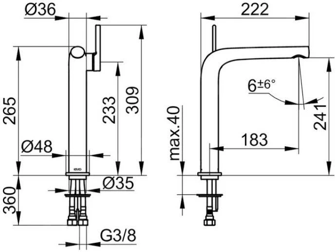 Keuco Edition 400 - Wastafelkraan, Chroom 51502010102 2 Keuco Edition 400 - Wastafelkraan, Chroom 51502010102 - Afbeelding 2