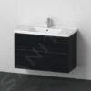 Duravit D-Neo - Wastafelonderkast Met Wastafel, 1005x775x480 Mm, 2 Laden, Black Oak DE012201616