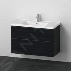Duravit D-Neo - Wastafelonderkast Met Wastafel, 1005x775x480 Mm, 2 Laden, Black Oak DE012201616