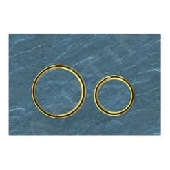 Geberit Sigma21 - Bedieningsplaat, Dual Flush Spoeling, Mustang Leisteen/mesing 115.652.JM.1