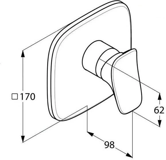 Kludi Amba - Inbouw Douchekraan, Chroom 537180575 2 Kludi Amba - Inbouw Douchekraan, Chroom 537180575 - Afbeelding 2