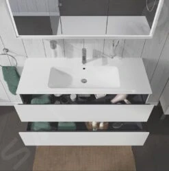 Duravit L-Cube - Wastafelonderkast 550x1220x481 Mm, 2 Laden, Glanzend Wit LC624302222 -Badkamer Luxe 5634f82e1e16838f59f3db74