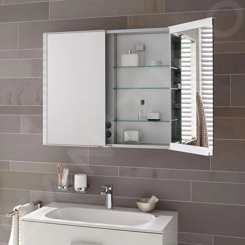 Keuco Royal Match - Spiegelkast Met LED-verlichting, Inbouw, 800x700x149 Mm, Zilver Geanodiseerd 12812171311 6 Keuco Royal Match - Spiegelkast Met LED-verlichting, Inbouw, 800x700x149 Mm, Zilver Geanodiseerd 12812171311 - Afbeelding 6